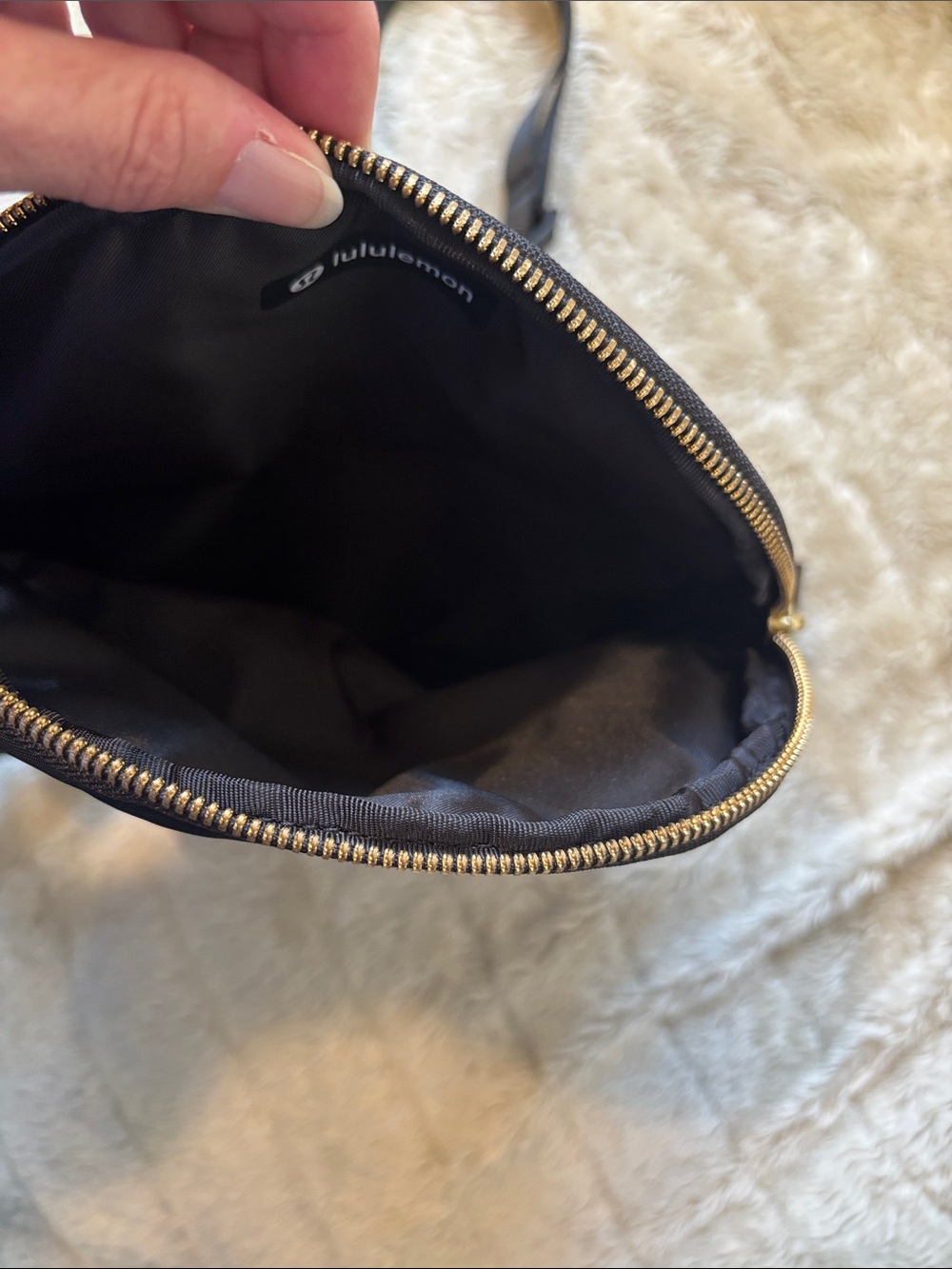 lululemon athletica Black Crossbody Sling with Gold Accents - Picture 9 of 9
